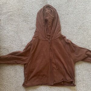 PINK Victoria's Secret Tan Zip-Up Hoodie